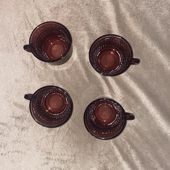 Forte Crisa Mexico Amethyst Purple Glass Mugs- Vintage - Picture 6 of 7